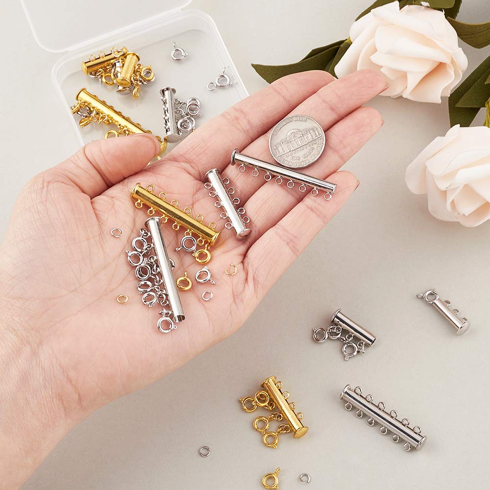 Fermoir Aimanté Pour Bracelet 4 Fermoirs Magnétiques Pour Bijoux - Or Et Argent - 20mm - Pour Colliers Et Bracelets DIY Fermoir Magnétique