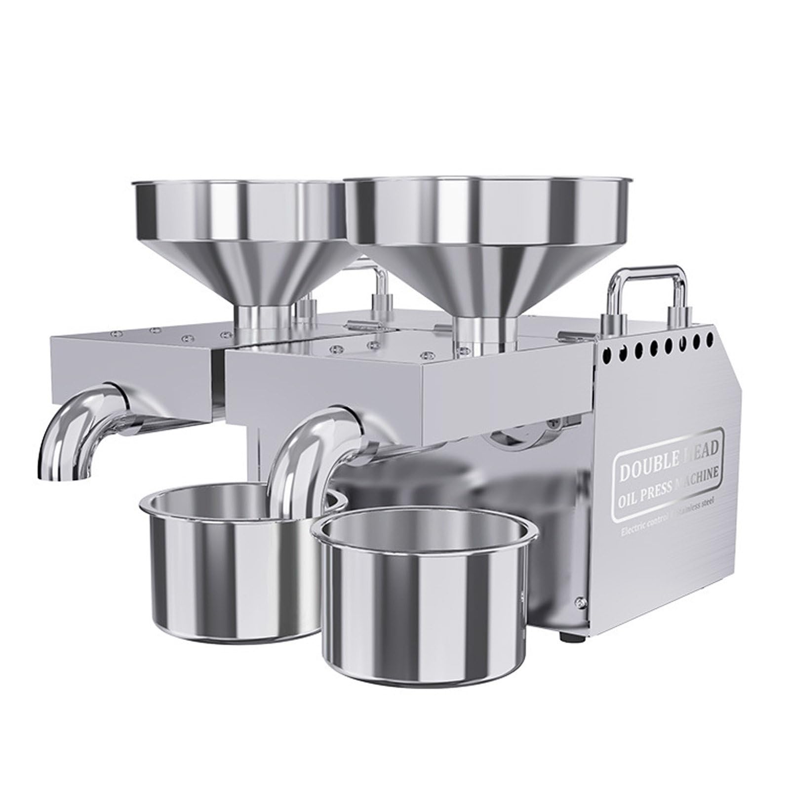 Oil Press Machine, Automatic Oil Press Press with Intelligent Control Panel, 600W Oil Press Machine with Double Oil Outlets,Oil Maker, Oil Extractor for Commercial Home Use