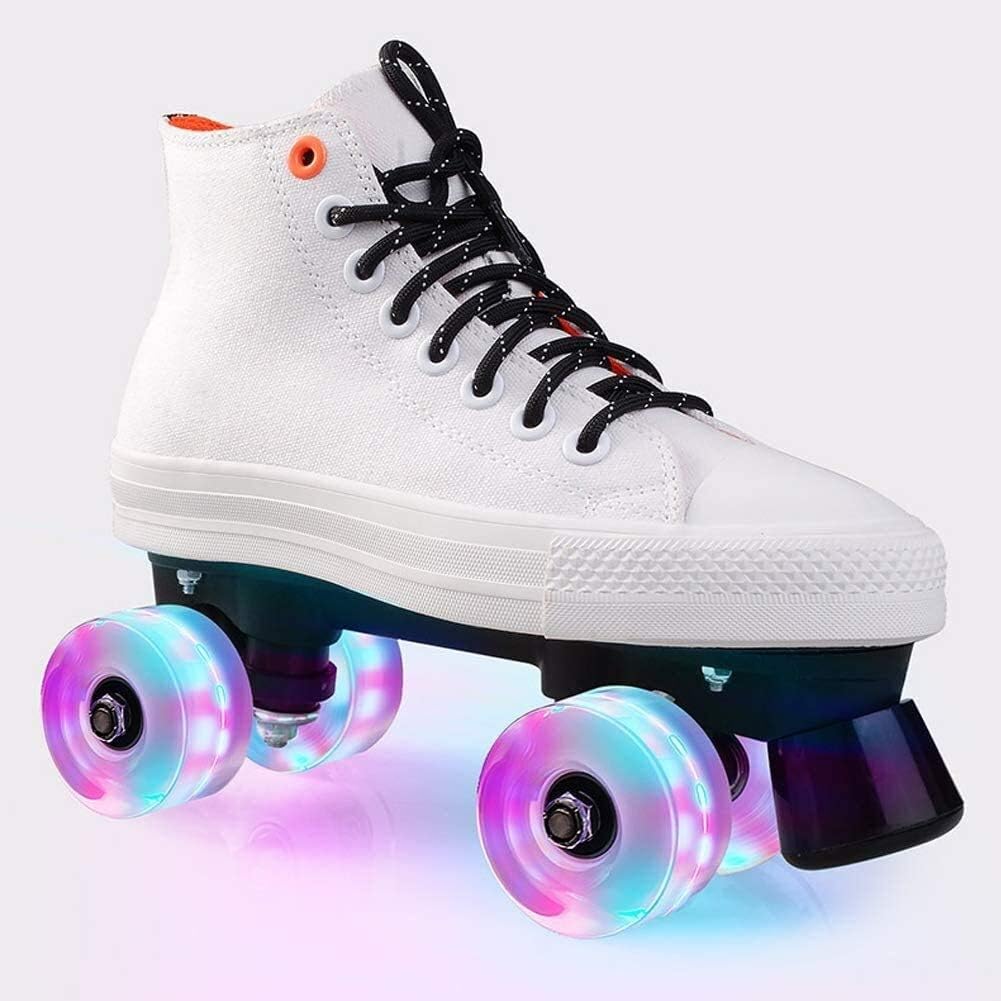 Roller Skates Unisex Quad Roller Skate Indoor and Outdoor Adult Rollerskates with High Top Sneaker Style Great for Beginner 35 (Size : 41)
