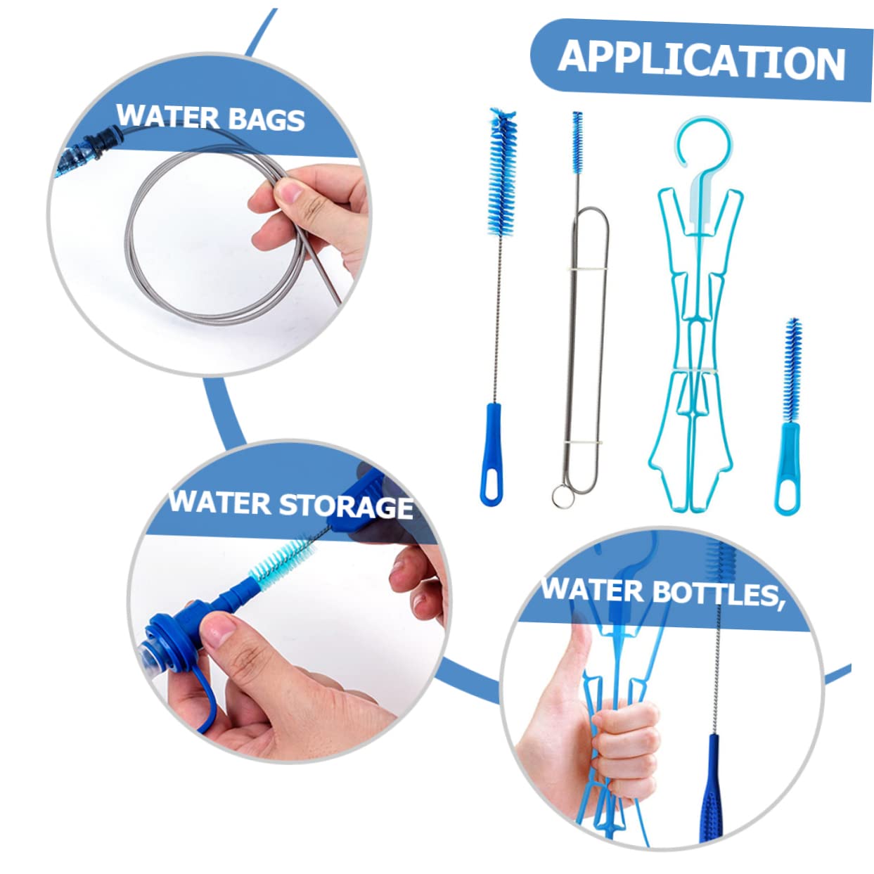 GALPADA Multi-Function Tube Brush Wear-Resistant Bladder Cleaner Lightweight Portable for Household