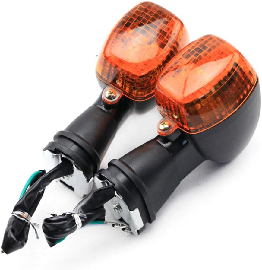 Front Turn Signal Indicator Lights For KAWASAKI NINJA ZX7RR ZX6R ZRX1200R 1200S 500R ZZR600 GPZ 500/GPZ1100 (Amber)