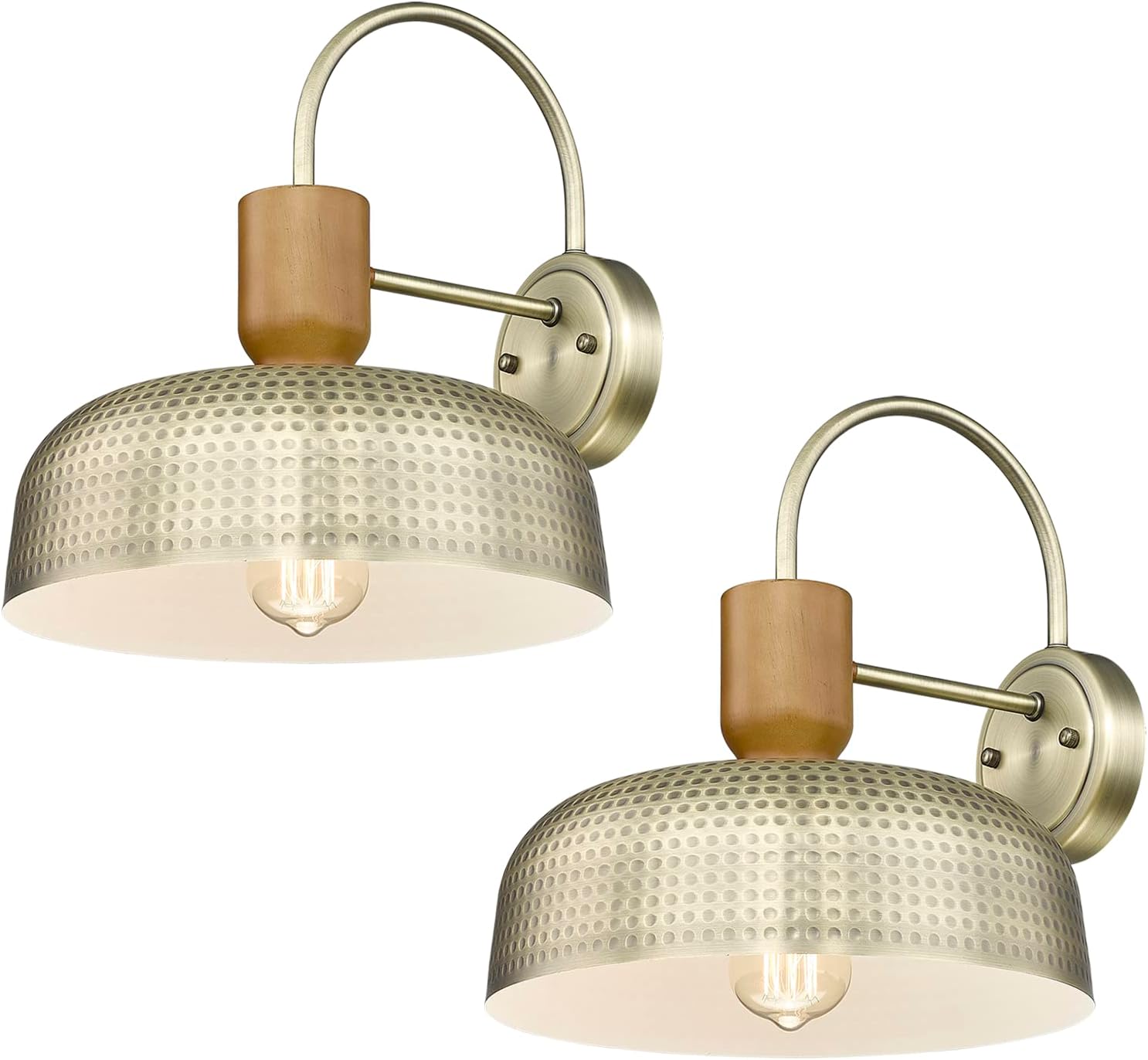 Darkaway Vintage Barn Light Fixtures Wall Lamps Sconces with Hammered