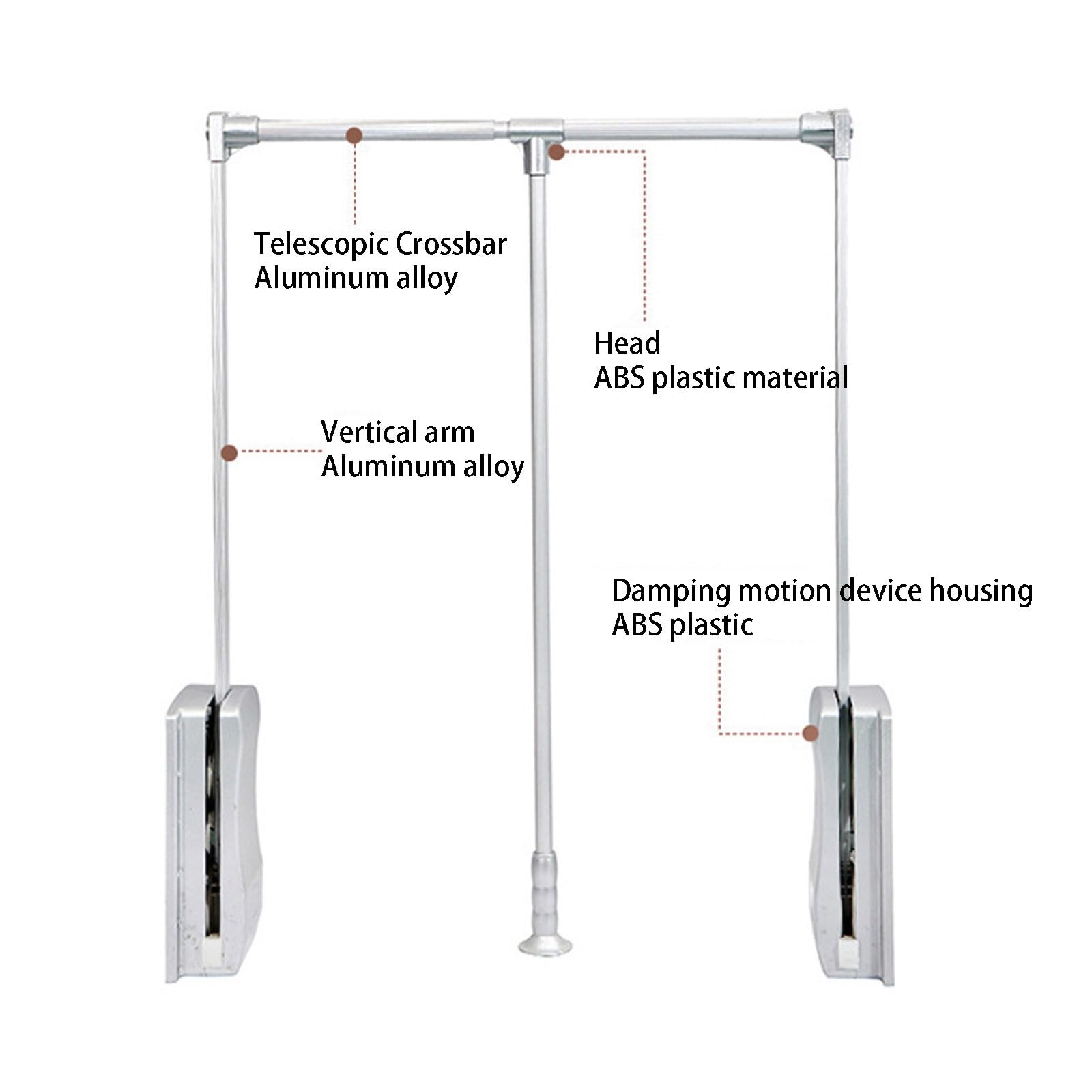 Kast Pull Down Opknoping Staaf, Verstelbare Pull Down Kast Stangen Voor Kast Pull Down Opknoping Staaf, Verstelbare Pull Down Kast Stangen Voor
