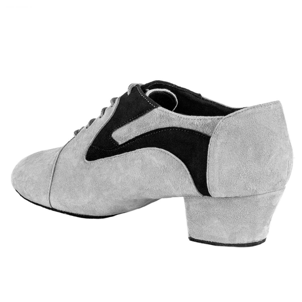 Rummos Mujeres Zapatos de Práctica R607 061-024 - Cuero Nobuk Negro - Normal - 4.5 cm Cuban - Made in Portugal