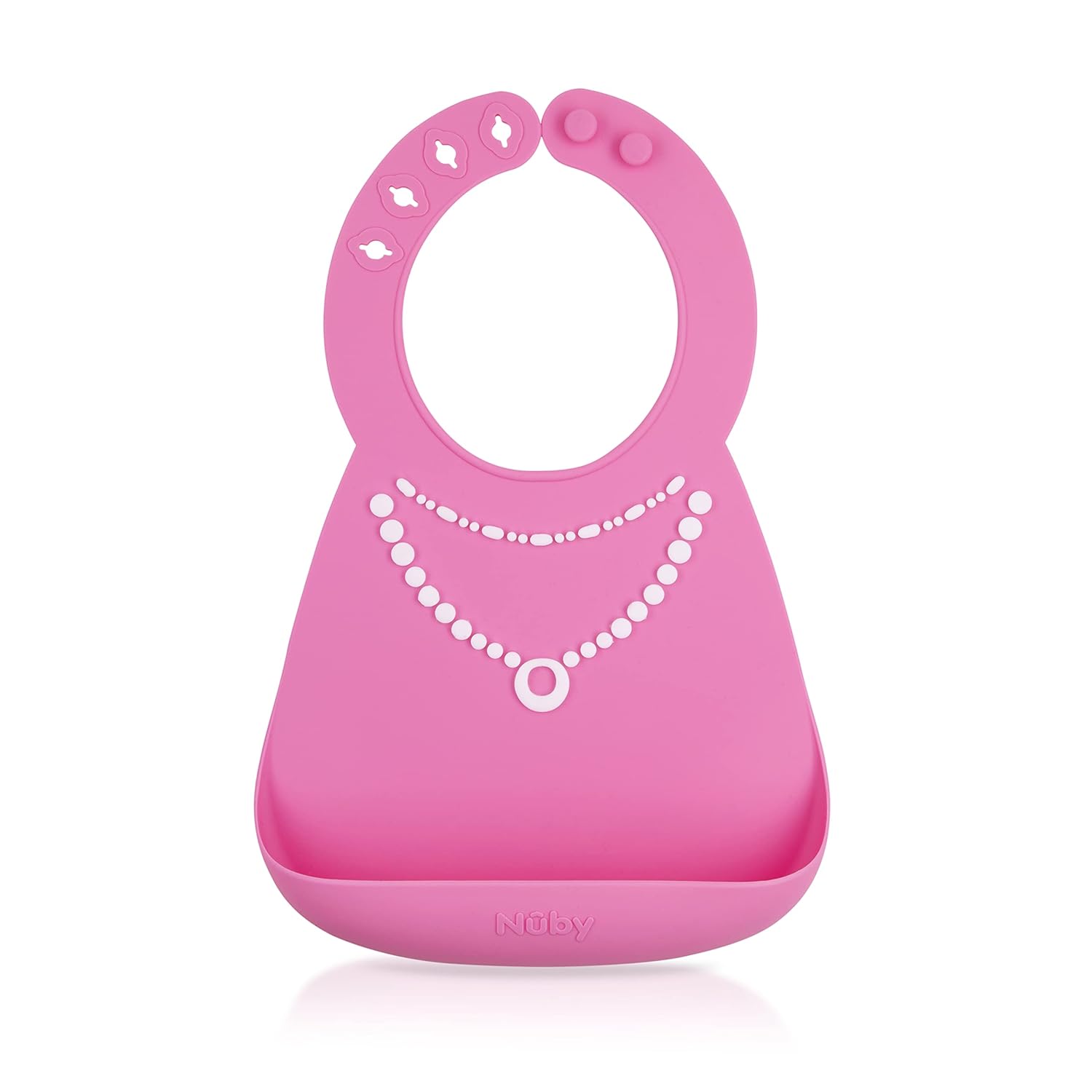 Nuby 3D Soft Silicone Baby Bib with Scoop – Silicone Bib for Toddlers and Babies 6+ Months – Pearl Necklace Nuby 3D Soft Silicone Baby Bib with Scoop – Silicone Bib for Toddlers and Babies 6+ Months – Pearl Necklace