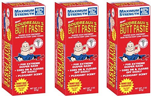Boudreaux's Butt PasteMaximum Strength Diaper Cream, 2 Ounce (3 Pack)