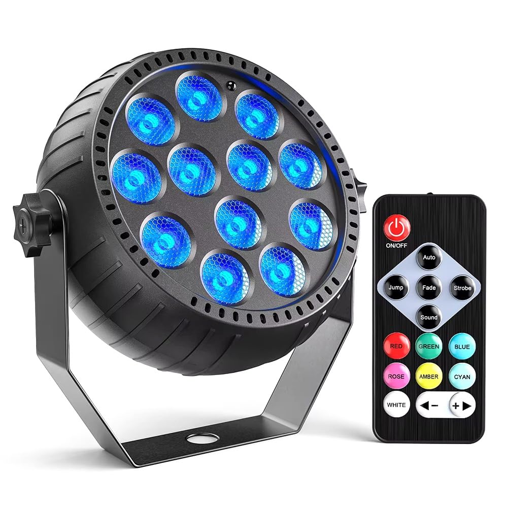 Luz Estroboscópica Navideña, Luces Estroboscópicas con Control Remoto RGB de 10 W, Luz Estroboscópica LED Inalámbrica para Escenario, Baile, Boda