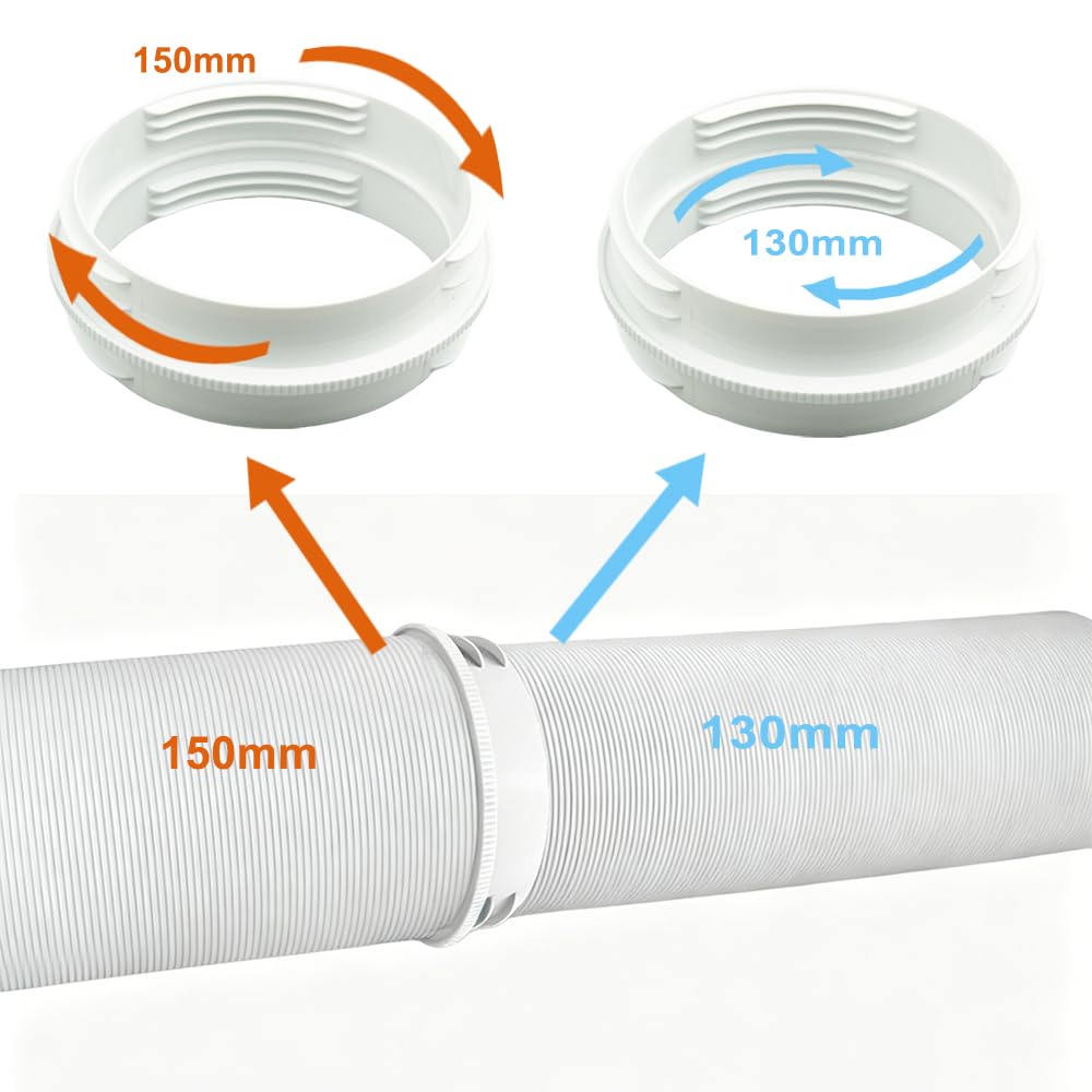 Adattatore Tubo Climatizzatore Portatile, Connettore per Tubo di Scarico 130 mm Interni/150 mm Esterno