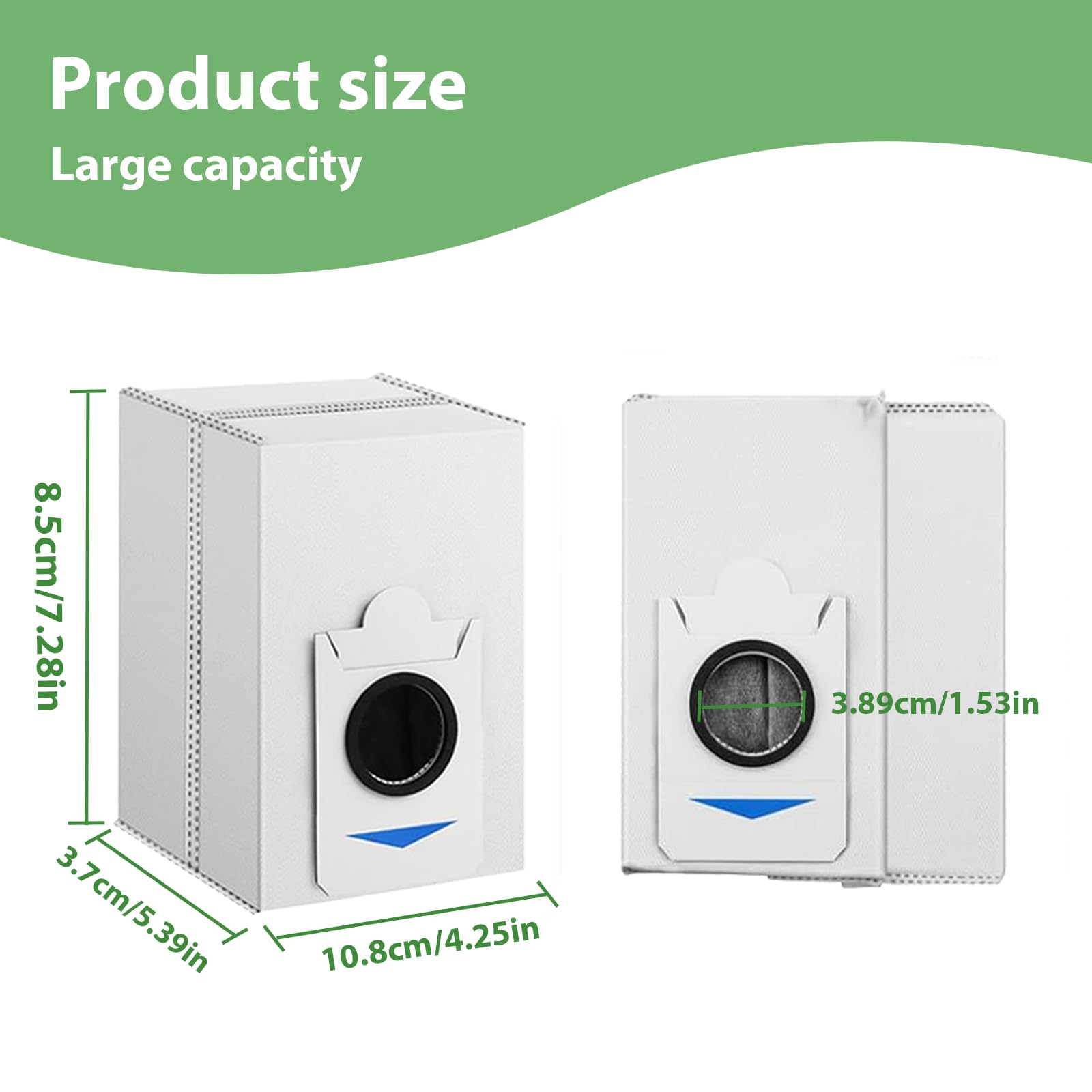 10 Packs Replacement Vacuum Cleaner dust Bags Compatible with ECOVACS DEEBOT T30S COMBO/X2 Omni/X2 PRO/ X2 Comb Robot Vacuum Cleaner?not for t30)