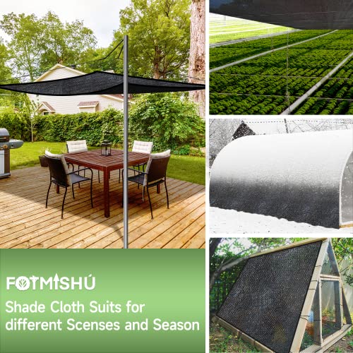 FOTMISHU Shade Cloth,75%-80% 6.5ftx13ft Black Sunblock Shade Net for Garden, Plant Shade Cover from Sun, Sun Shade Cover, Shade Fabric for Pergola, Plants Greenhouse, Gardens, Patio, Canopy by F.O.T - Image 6