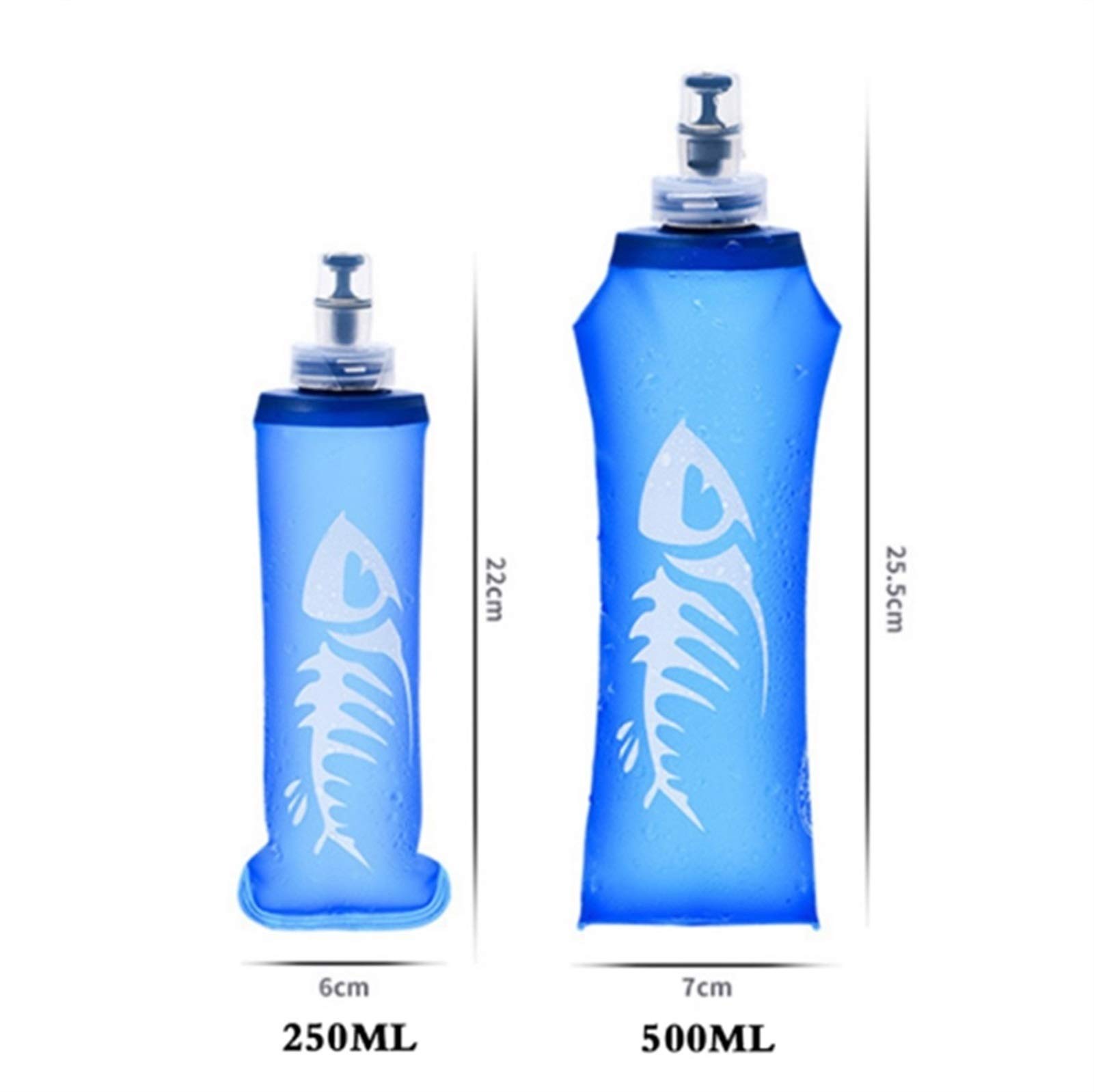 250/500 ml TPU zusammenklappbare, faltbare Soft-Flasche, Wasserflasche, Sportbecher, Wasserbeutel, Wasserkocher, Trinkrucksack, Blase, Wasserreservoir