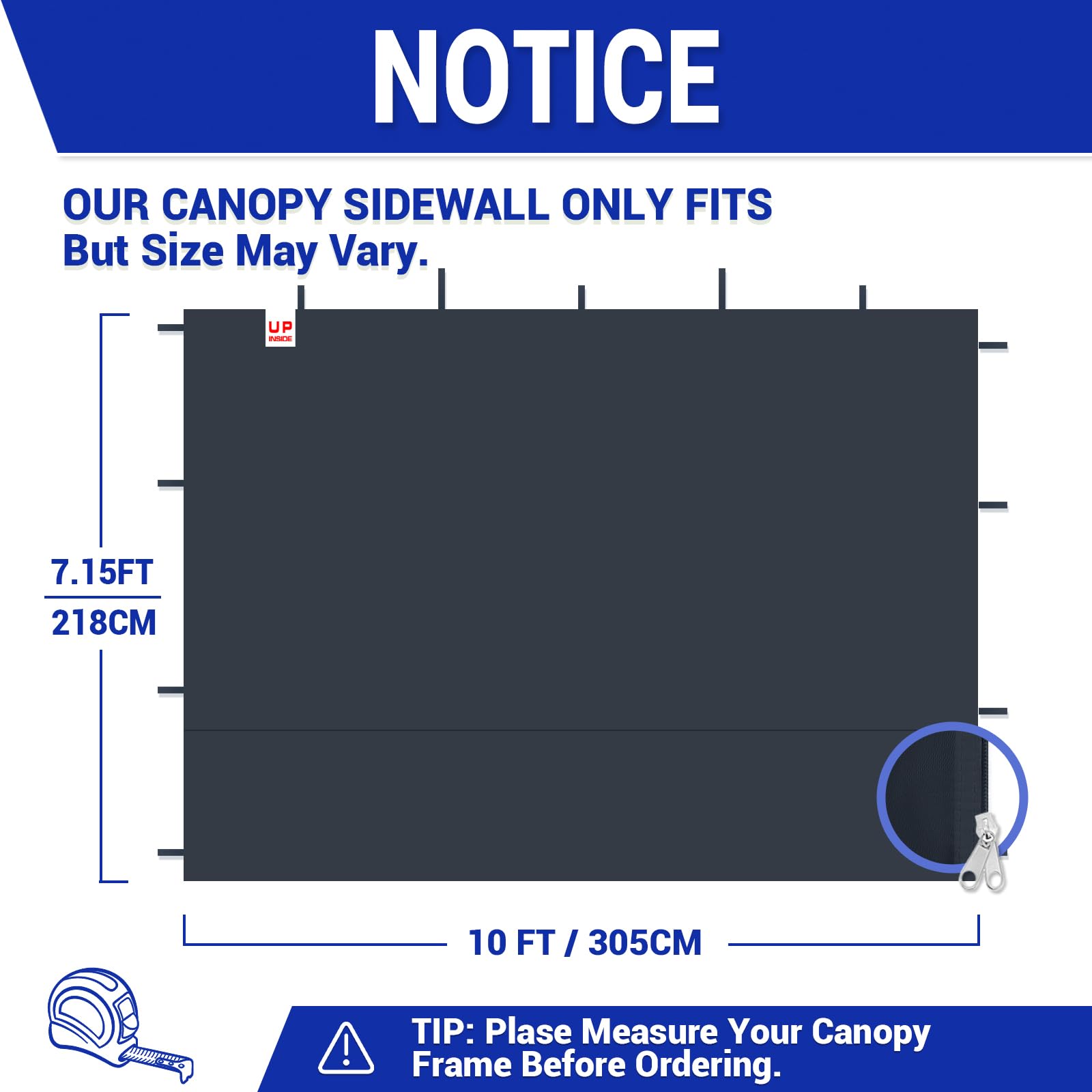 Fanpat Pack of 3 Side Walls for Gazebo Waterproof Gazebo, 3 x 3 Side Panels, Gazebo Side Wall, 99% UV Protection - Image 2