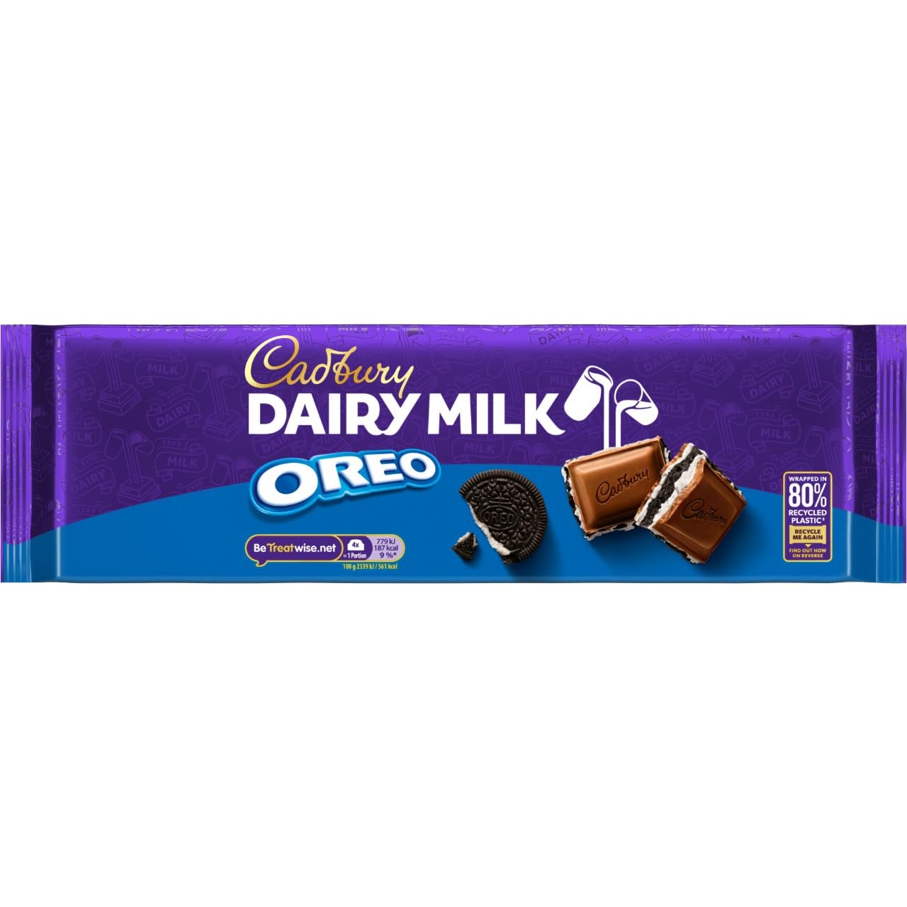 Cadbury Dairy Milk Oreo Chocolate Bar, with Creamy & Crunchy Oreo Pieces, 300 g (Pack of 1)