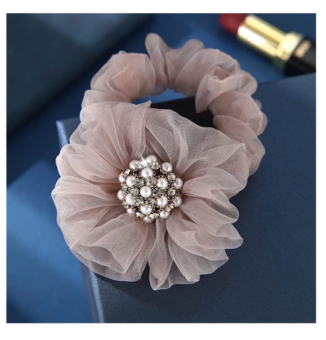 Feste Elastici Capelli Testa Corda Anello Per Capelli Maglia Filato Fiore Ragazza Acconciatura Fissa Accessori Per Decorazione