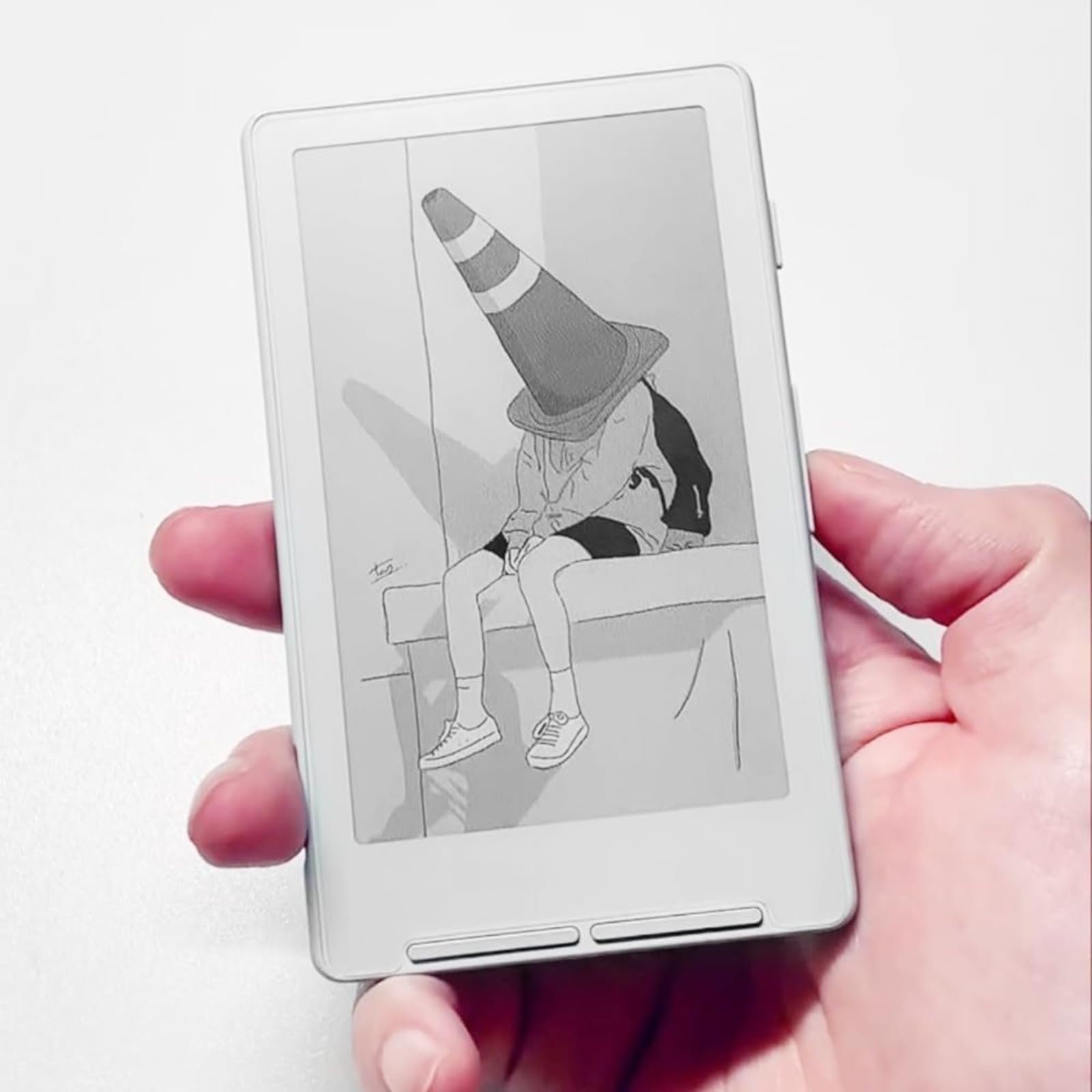 Tragbarer E Ink E-Book-Reader, kompakter Mini-Handheld-E-Reader, leichtes Taschenlesegerät für Reise und Pendeln