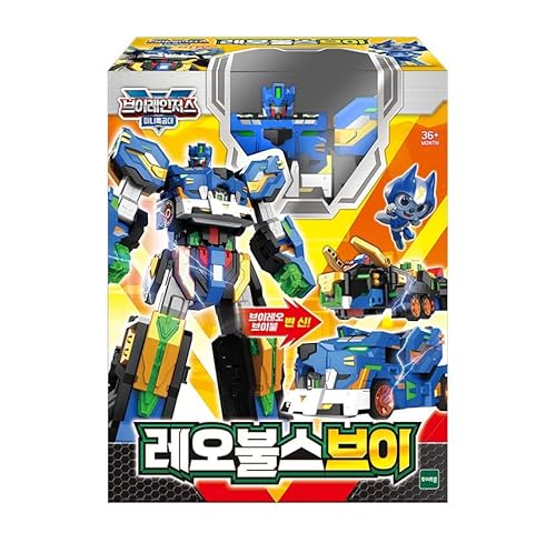 Miniforce V-Rangers Bolt Legend King Miniforce Leobulls V - 2-Stage Transformation Robot Mode Vehicle Mode #TOP12