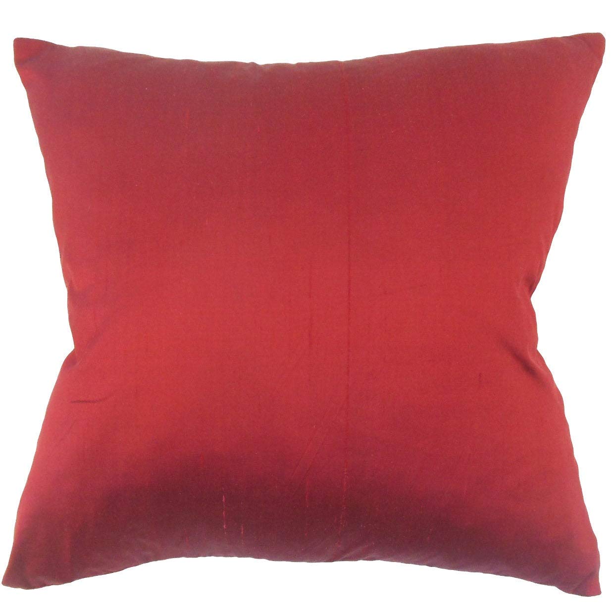 The Pillow Collection Idalee Solid Red Down Filled Throw Pillow