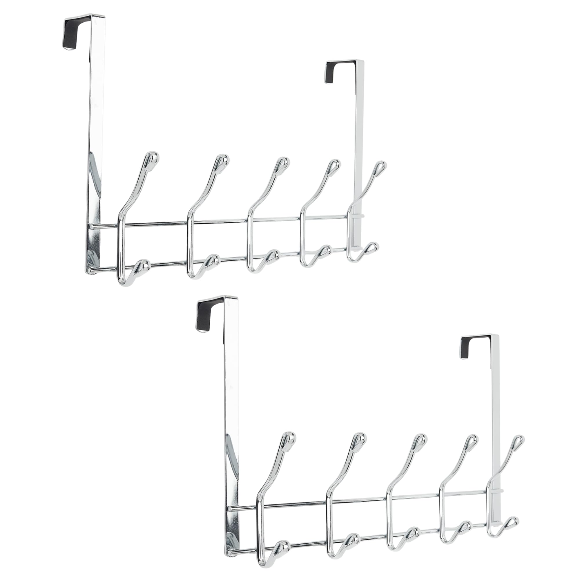 simplywire - Over Door Coat Rack - Pack of 2 - Chrome