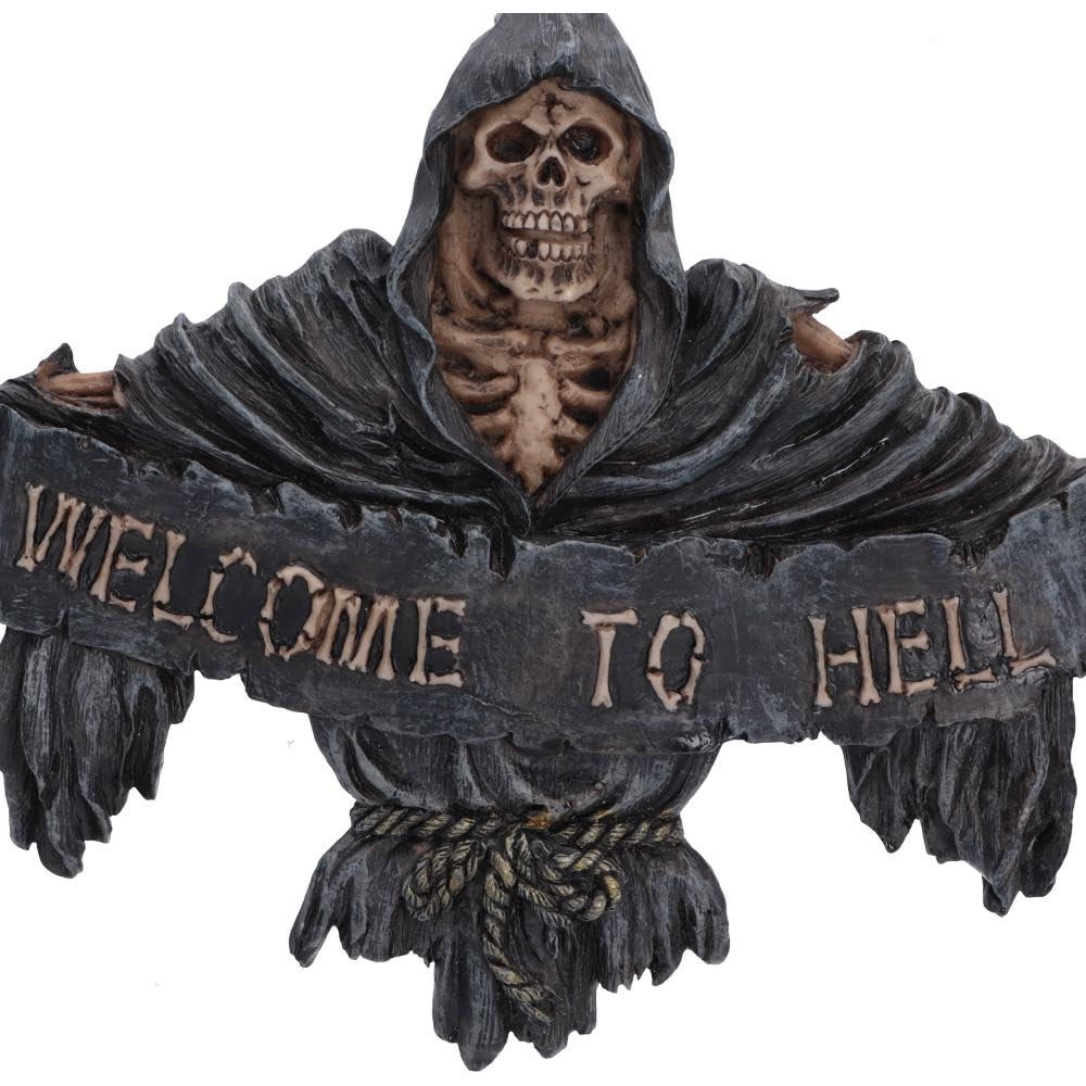 Nemesis Now NEM3944 tabliczka Welcome to Hell, 22 cm, czarna