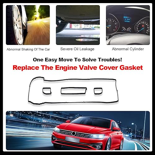 Miniatura 3 de VS50639R-1 - Kit de juntas de cubierta de válvula de motor para Ford Fusion Escape Focus Transit Connect Ranger, Mazda 3 5 6 MX-5 Miata CX-7