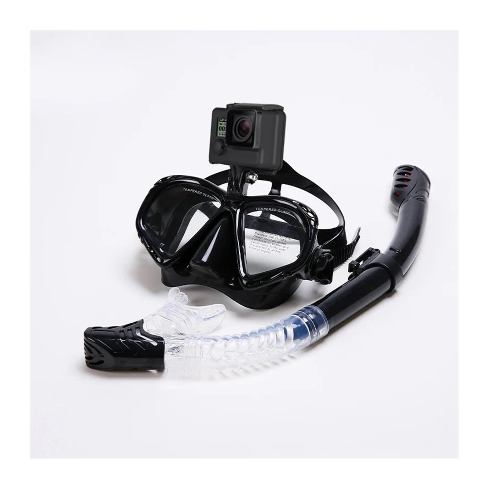 Kit de de Buceo Máscara de Snorkel, Conjunto de Snorkel, máscara de Buceo, Gafas de natación, Snorkel para cámara de Deportes submarinos GoPro Buceo(Plum)