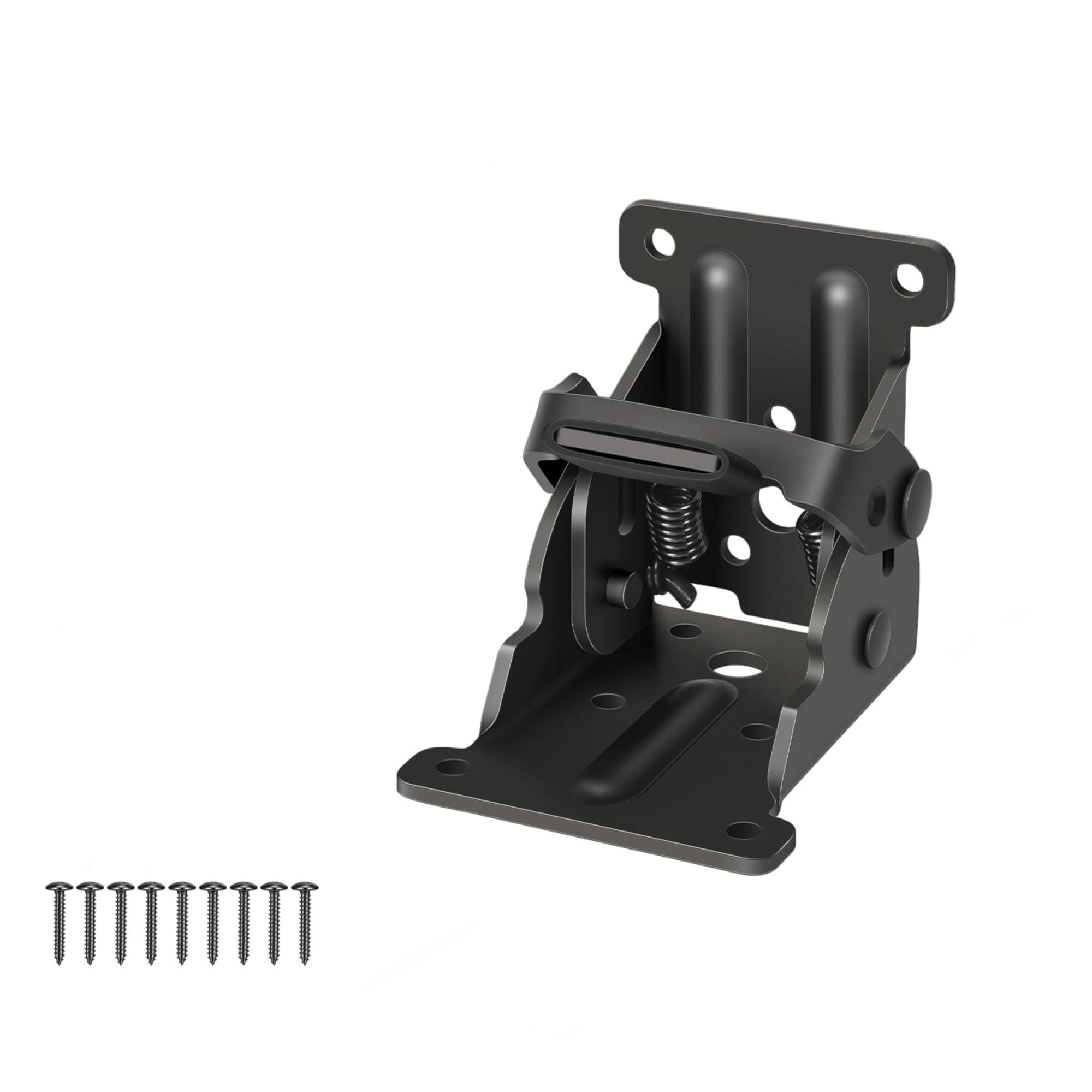 Kgdchyiplj Black-1Pc Generic Self Locking Folding Leg Support Hinges 0-180 Degree With Screws(Black-1Pc)