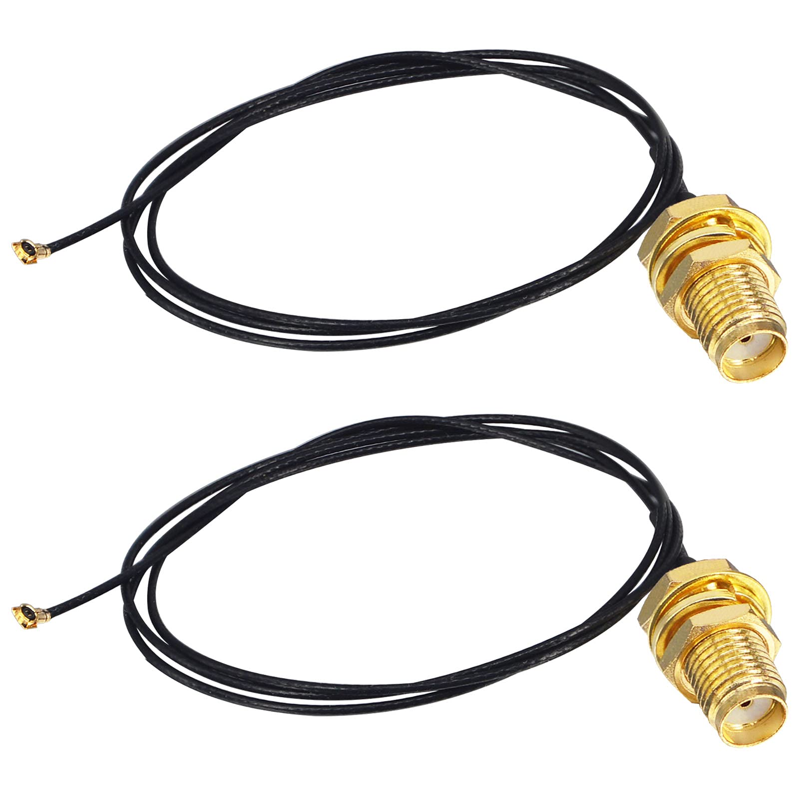 onelinkmore UFL to SMA M.2 NGFF SMA Female Jack Bulkhead to IPX IPEX MHF4 RF Pigtail WiFi Antenna Extension Cable for PCI WiFi Card Wireless Router M.2 Cards 0.81mm Pack of 2 (19.6 inch (50 cm))