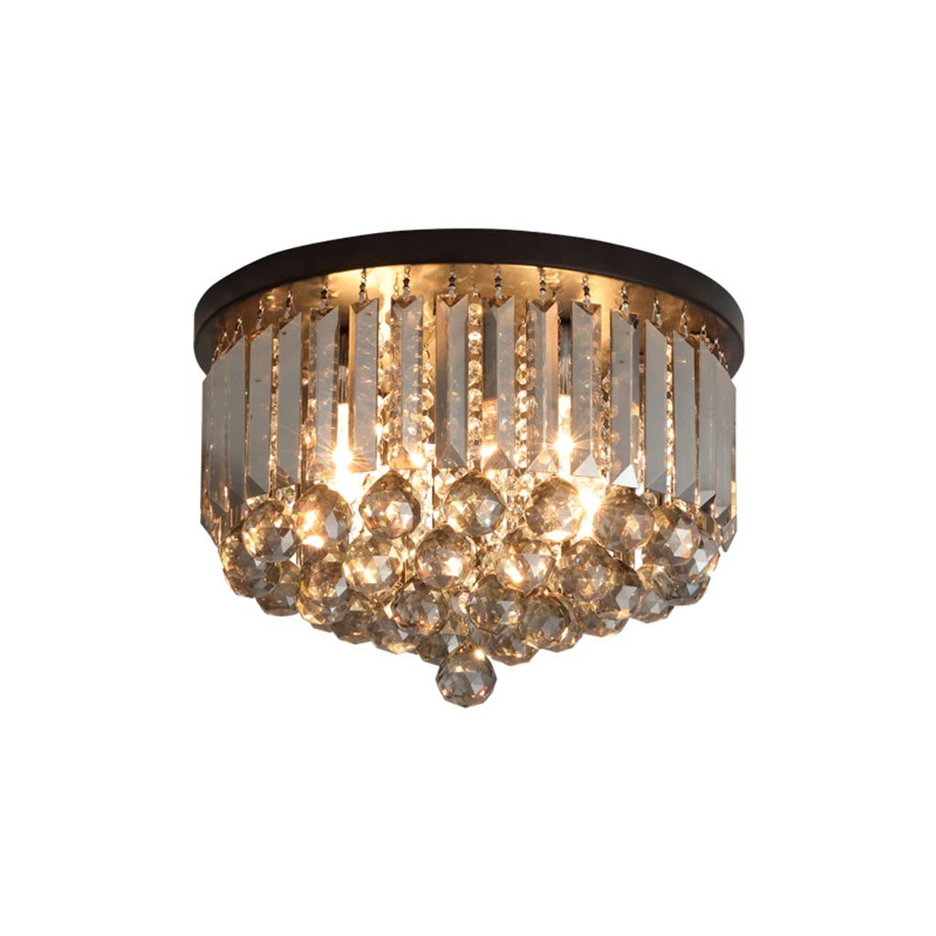 HynJGih Entrance Restaurant Office Aisle Cloakroom Lamp Modern Minimalist Creativity Black Crystal Light Ceiling Light(30cm)