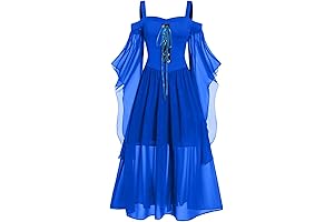 Halloween Costumes Women 2024 Renaissance Blue Fairy Costume Gothic Dresses