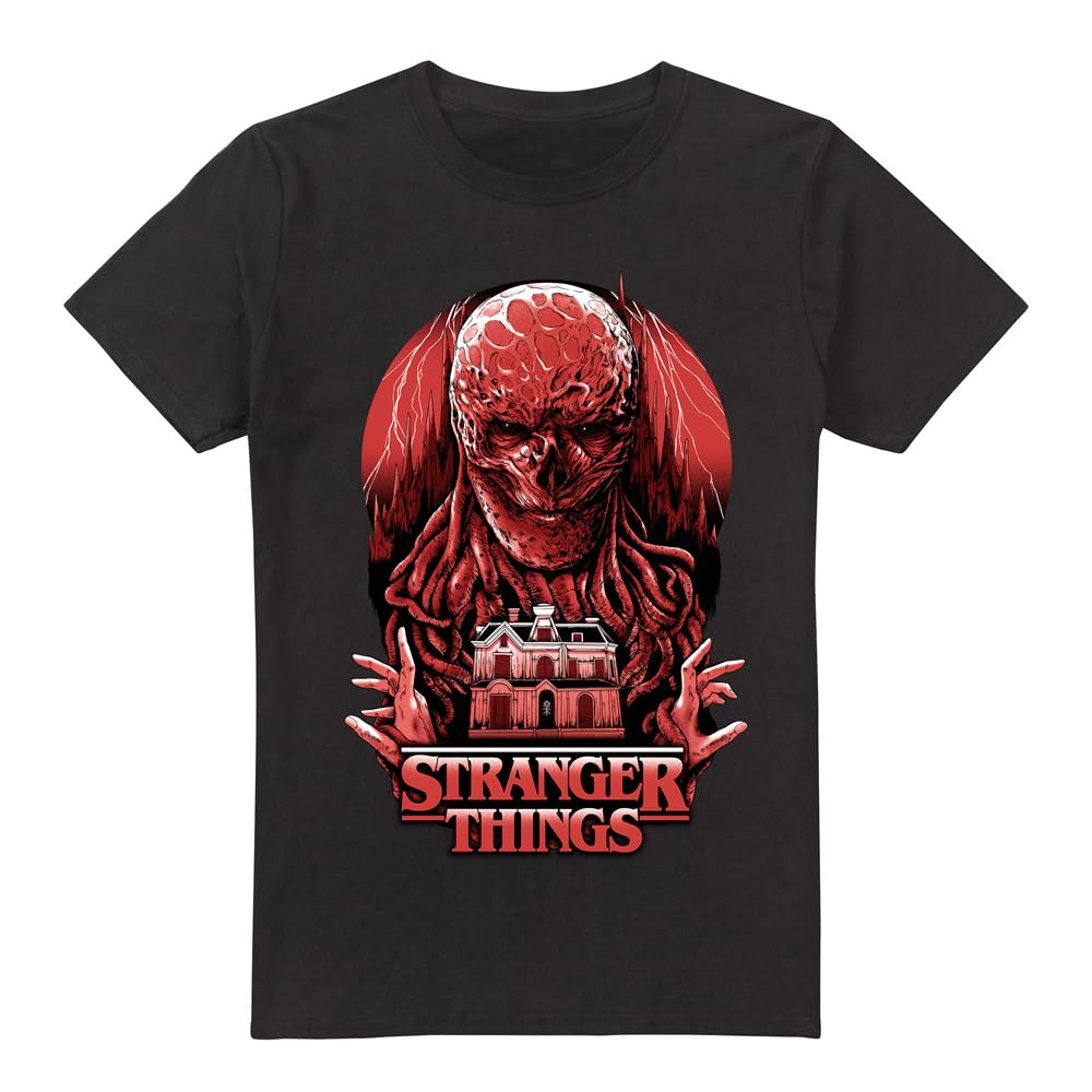 Stranger Things Unisex Black - Vecna Horror T Shirt, Large