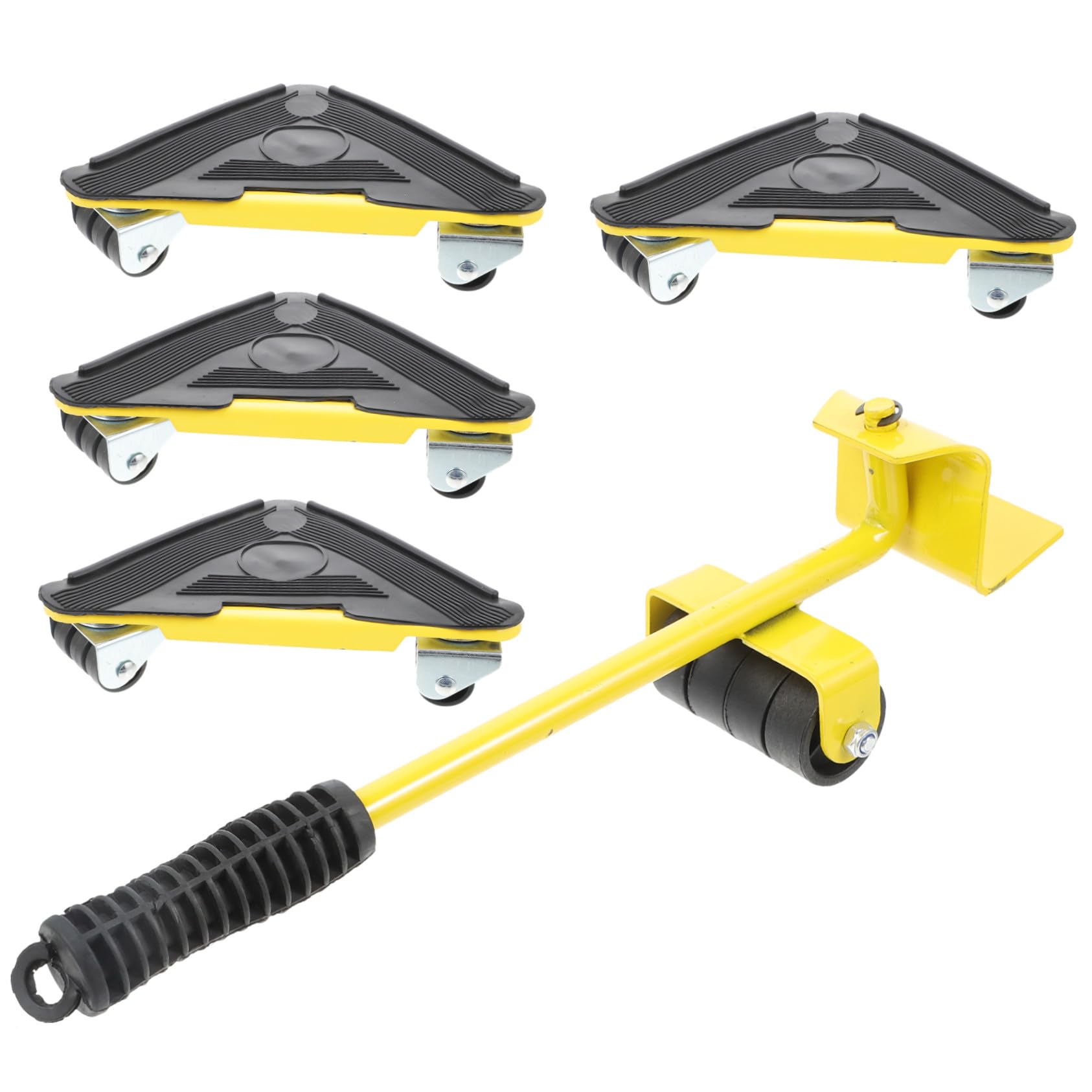 Set di pulegge mobili pesanti con 4 ruote universali e 1 barra a leva, strumento facile da spostare per casa/ufficio Relon, kit da 5 pezzi per spostamento senza sforzo