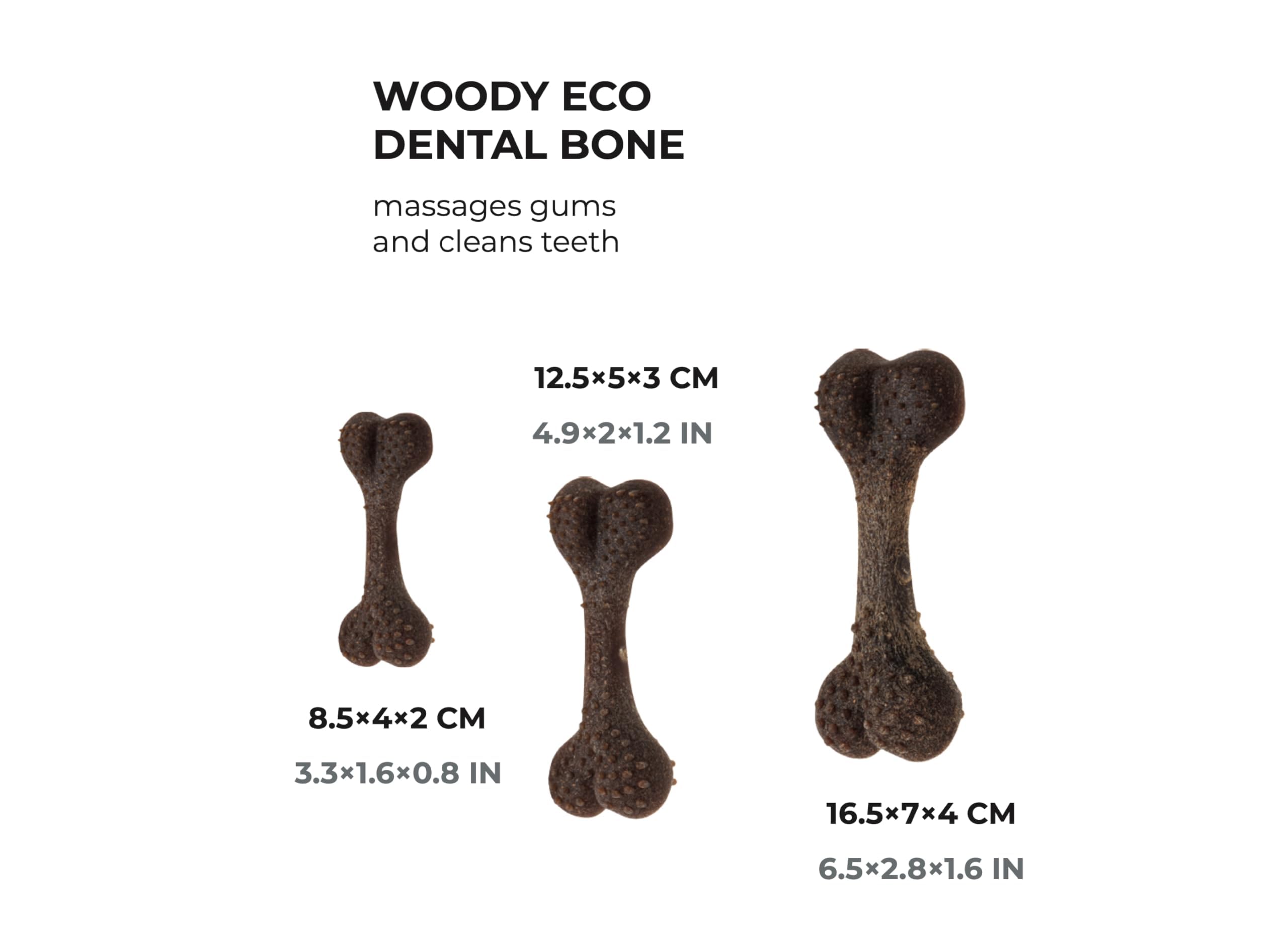 ECOMFY Woody Eco Chew Toys for Dogs |Dental Bone 12.5cm| Dog Toys For Boredom|Eco-Friendly Dog Chew Toy - Long-Lasting-Scented |Dog Chew Toys for Aggressive Chewers|Dental Health, Sustainable Playtime - Image 3
