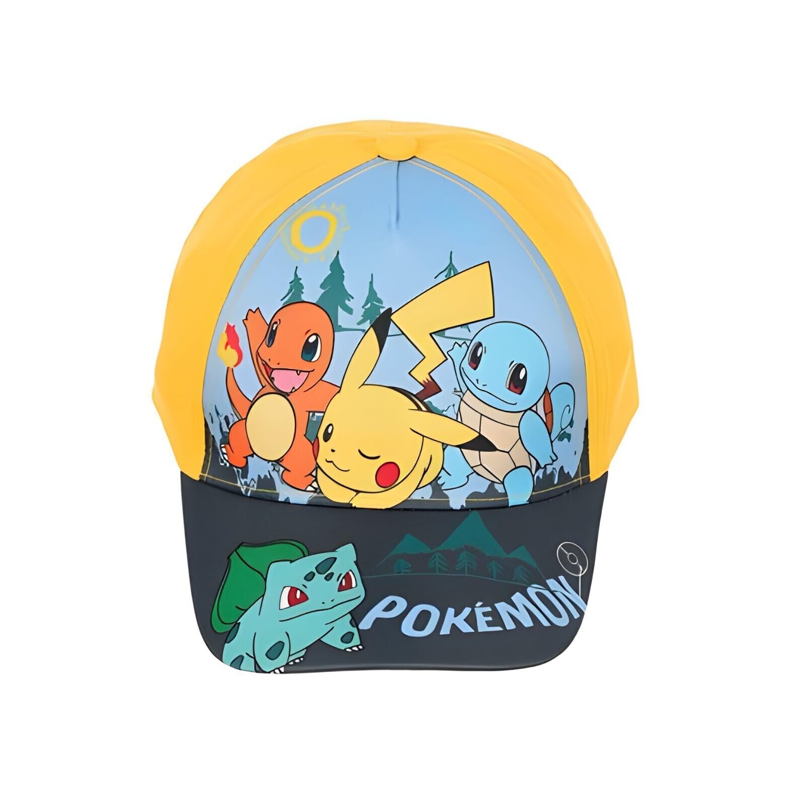 Pokemon Pikachu Casquette de baseball pour enfant garçon Taille 52 54 Bleu ou Jaune
