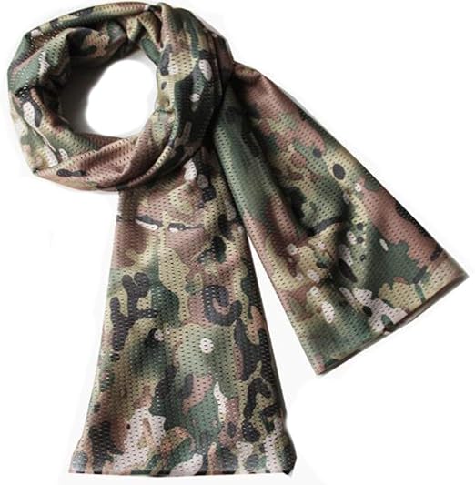 camouflage pattern long stole muffler