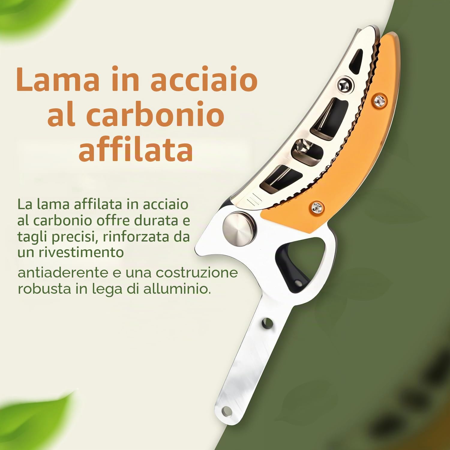 Cesoie telescopiche con sega, 140-300 cm, cesoie da potatura con manico telescopico, troncarami con meccanismo di trazione e lama per sega, cesoie da potatura per rami alti, alberi e arbusti