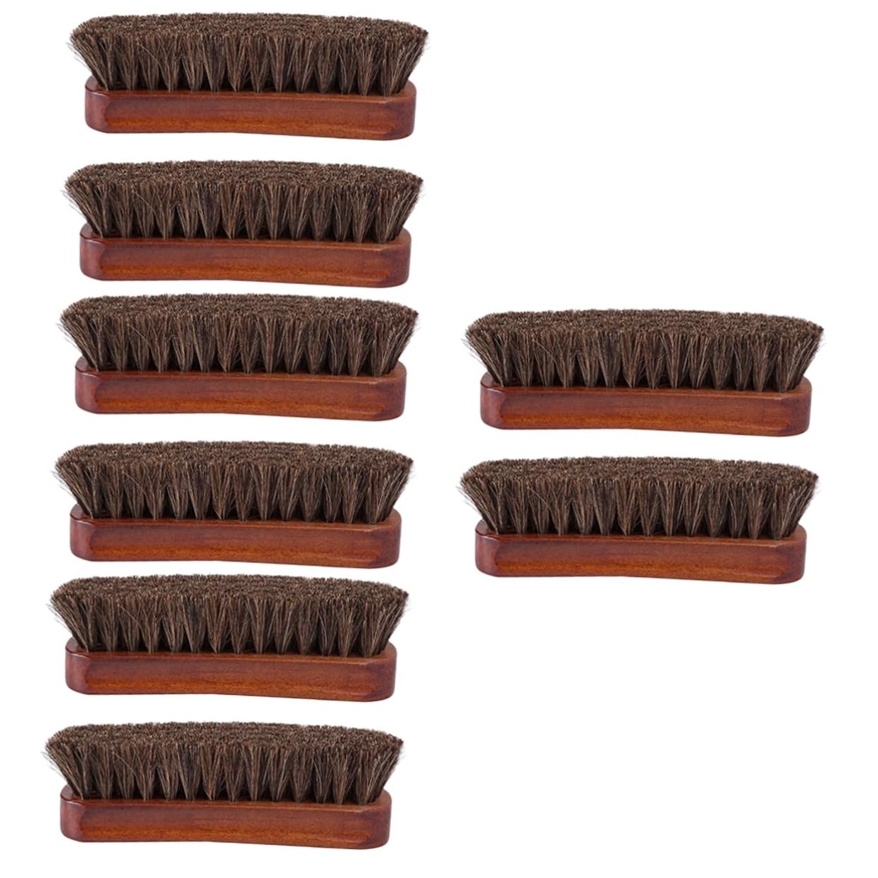 LIFKOME 8pezzi Spazzola Per Scarpe Con Setole Di Cavallo Per Pulizia e Lucidatura Manico Ergonomico e Materiale Resistente Per Scarpe Pelle e Stivali