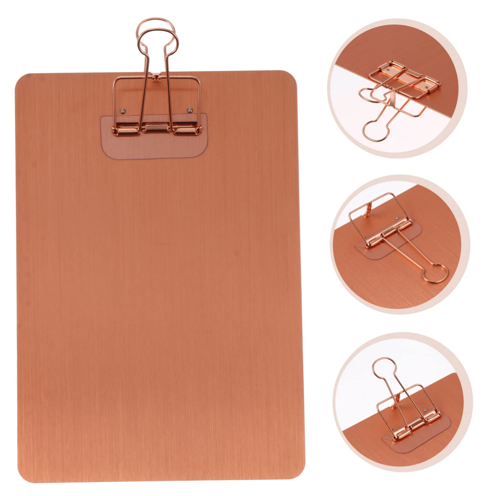 NUOBESTY 10piezas Portapapeles Inoxidable Clip Para Escritura Soporte Para Menús y Para y Escolar
