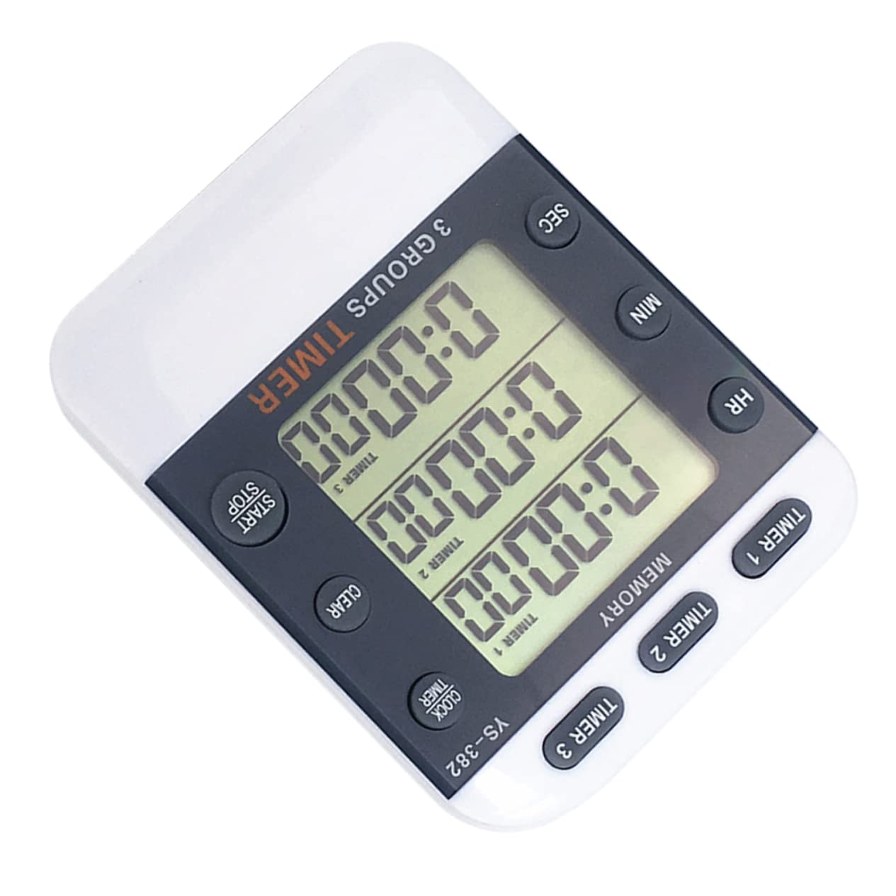 3pezzi Cronometro Digitale Lcd Tre Linee Timer Sportivo Cucina Cronografo Portatile Senza Batteria Funzione Di Countdown Con Memoria Utilizzo Facile Per Cottura e Allenamento