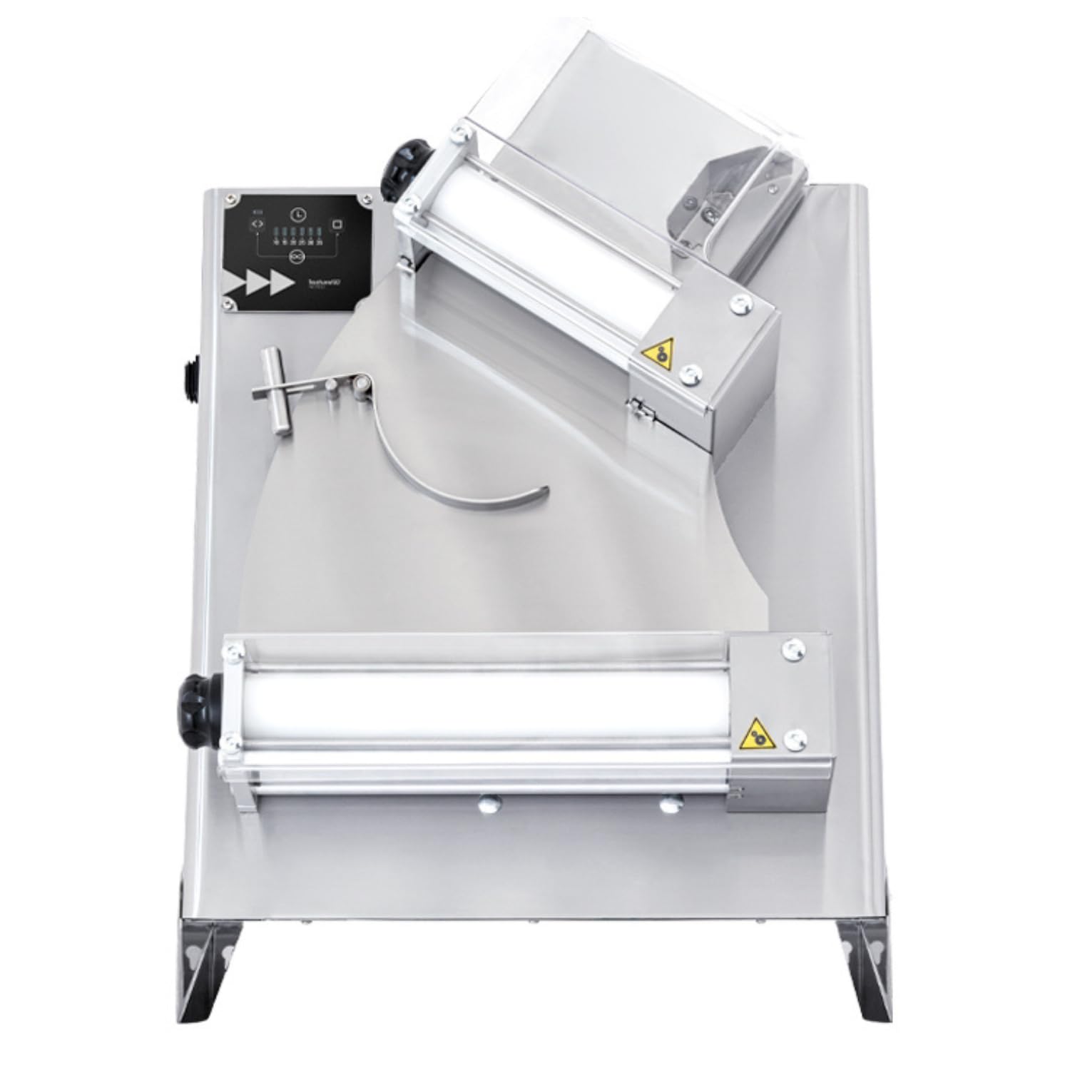 Façonneuse à Pizza Électronique 2 Rouleaux - Laminoir et Formeuse à Pizza - Ø 40 cm - Touch & Go - Acier Inox - Précision et Rapidité - Idéale pour Pizzerias et Restaurants