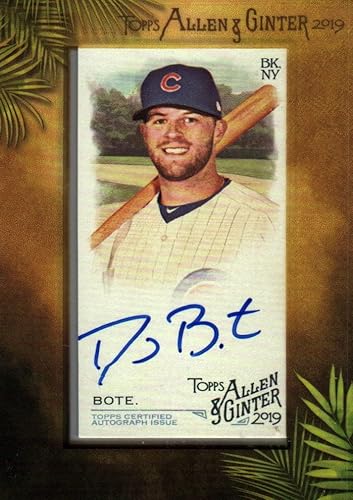 David Bote Autographed On Card Allen & Ginter Collectible Baseball Card - 2019 Topps Allen & Ginter Baseball Card #MA-DB (Cubs) Free Shipping &