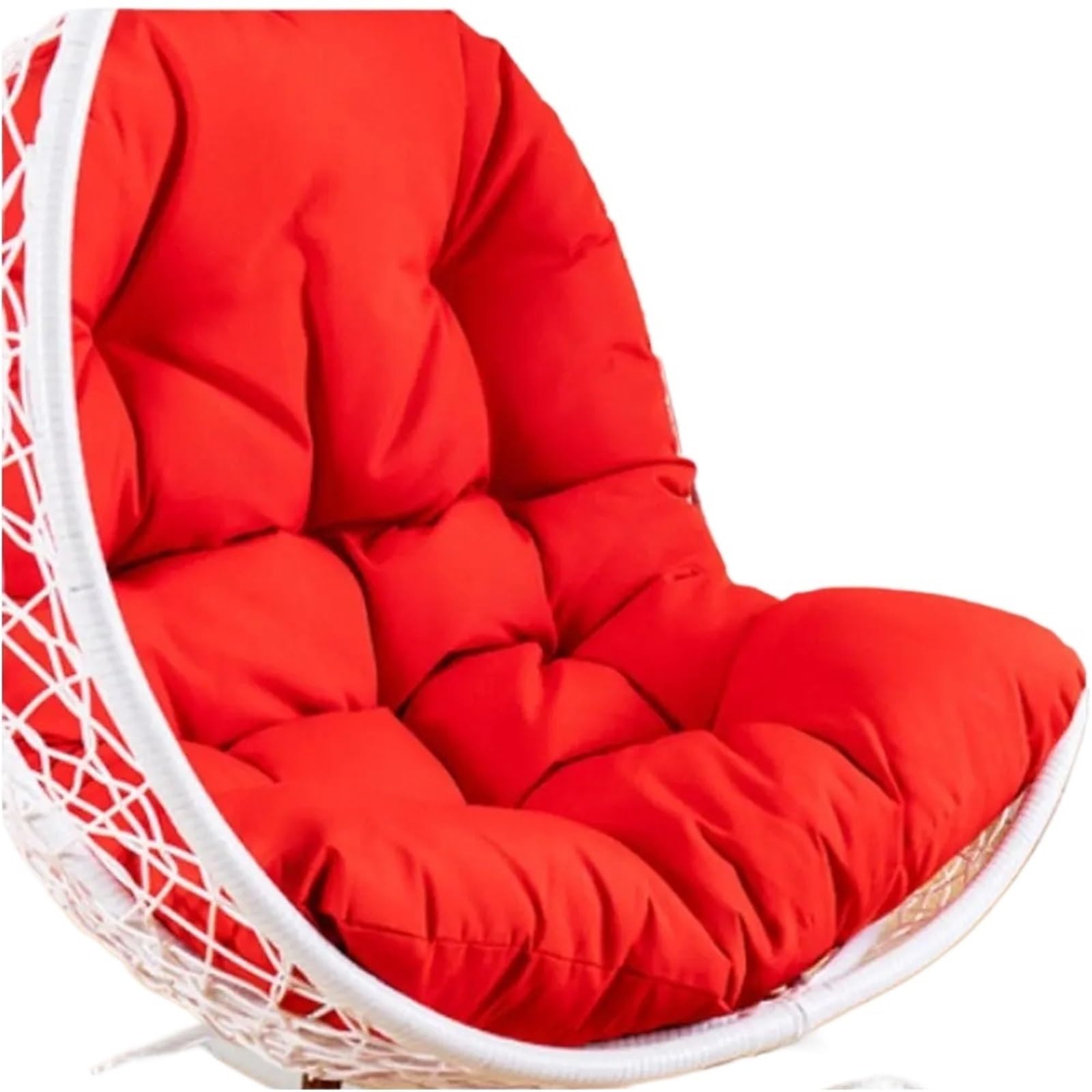 Bflcwstd Red Egg Chair Cushion Egg Chair Cushion Seat Pad Swing Hanging Mat Pillow Patio Garden Outdoor Thickened Hammock Rocking(Red)