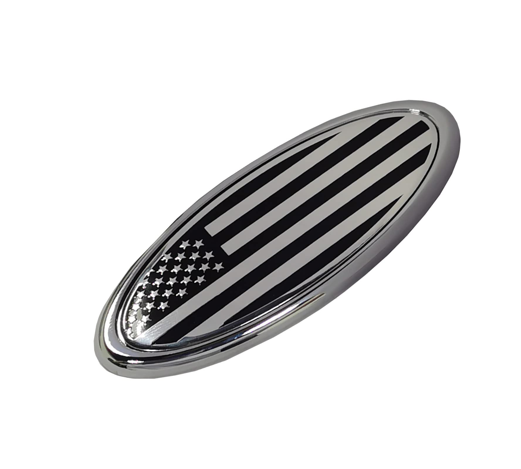 7-Inch Black & Silver Ford Oval Emblem – Front Grille Or Tailgate Badge (eFunmodern)