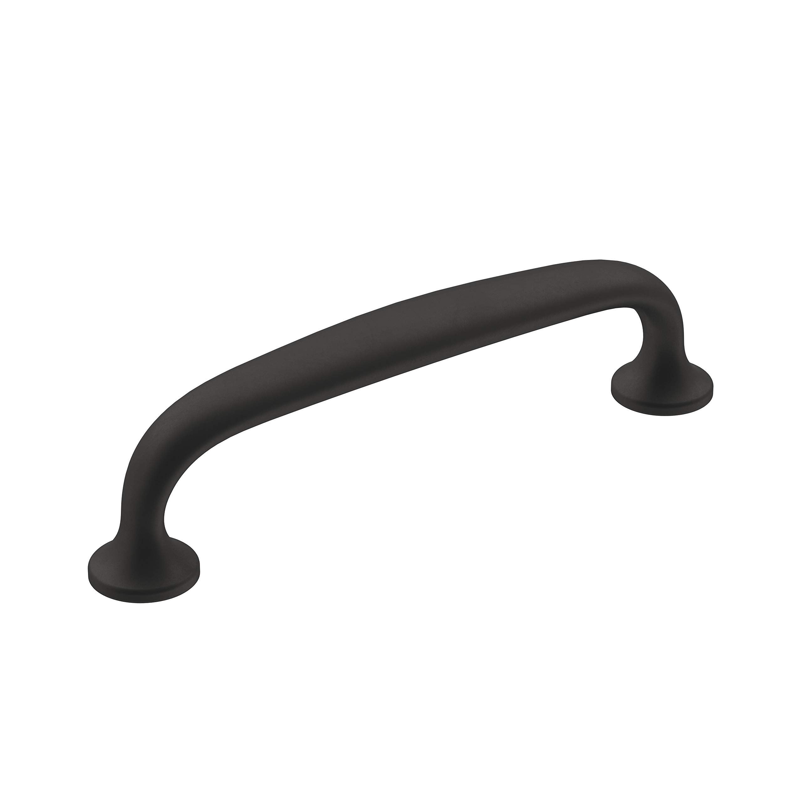 Amerock | Cabinet Pull | Matte Black | 3-3/4 inch (96 mm) Center-to-Center | Renown | 1 Pack | Drawer Pull | Cabinet Handle | Cabinet Hardware