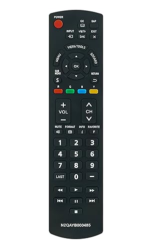 Nuevo N2QAYB000485 Remoto reemplazado para PANASONIC TV TC-P50U2 TC-P50X2 TC-P54S2 TC-P58S2 TC-P65S2 TH-32LRU20 TH-37LRU20 TH-42LRU20 TC-42LRU20