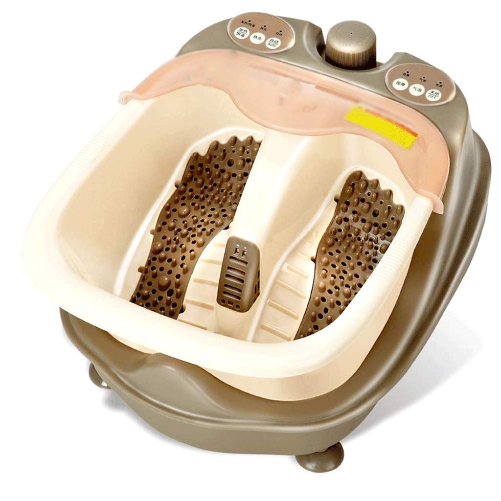 Masajeador de Baño de Spa para Pies con Calor, Pedicura Spa Motorizado Shiatsu Rodillo Masajeador Punto de Acupuntura, Temperatura de Tiempo Ajustable