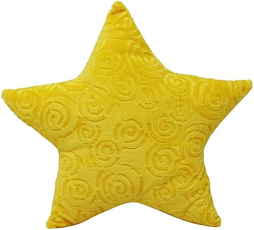 Snuggle Stuffs Star Minky - Almohada de felpa amarilla