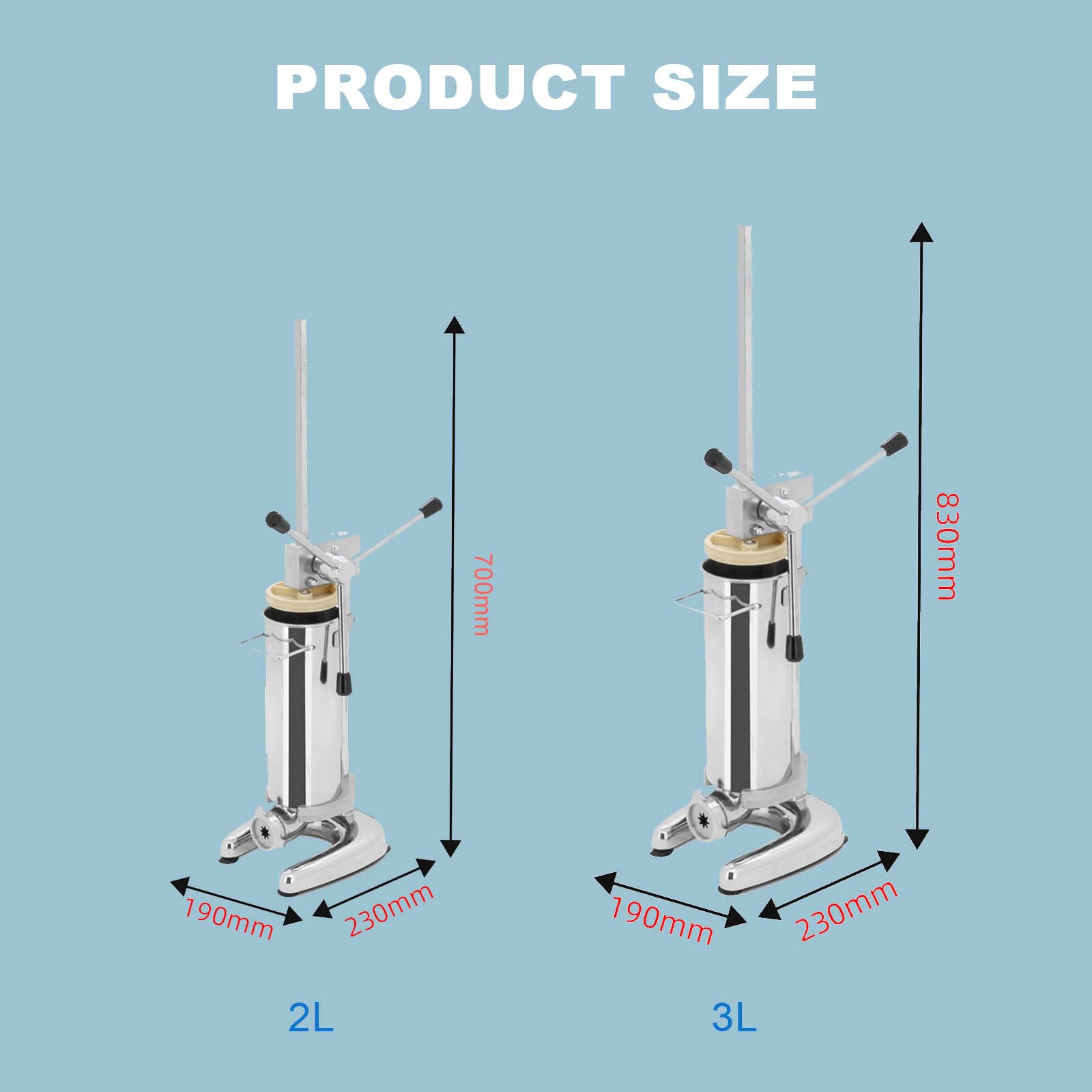 Churro maker - 7 L - 4 churro vormen - 2 snelheden
