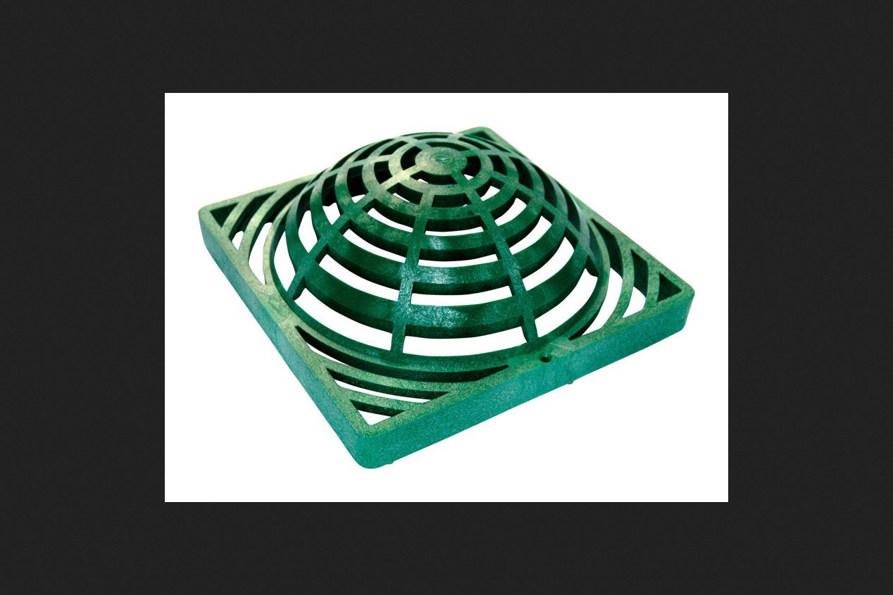 Nds 991 Polyolefin Heavy Duty Drain Grate, 9", Green