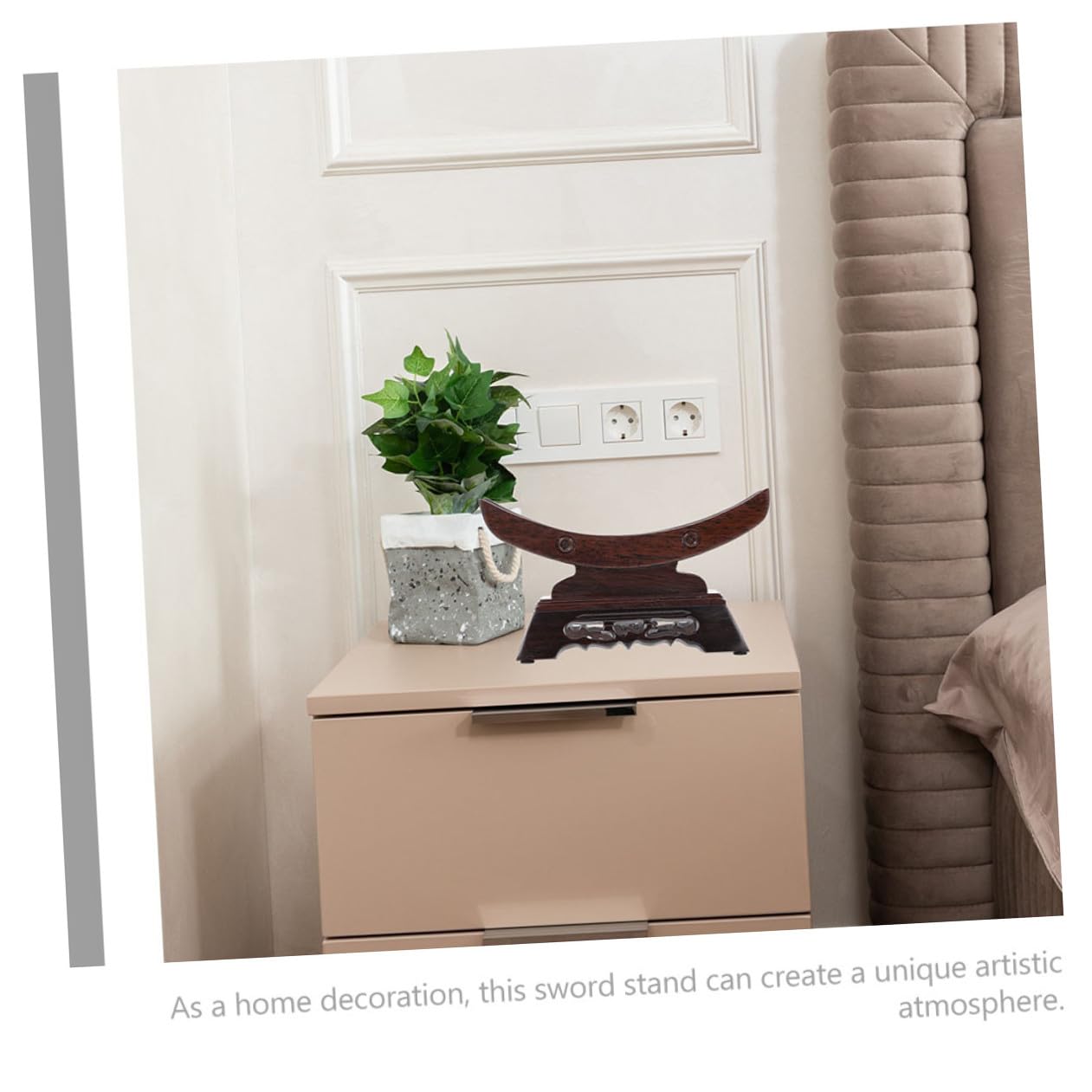 NOLITOY Support Décoratif Simple et Élégant pour Couteaux de Collection Atmosphère Artistique Unique en Bois Précieux , Porte- pour Rangement Domestique