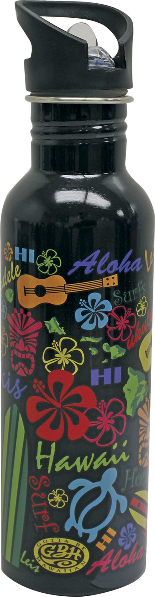 Islander bouteille d'eau hawaïenne anti fuite acier inoxydable Words Of Hawaii sans odeur
